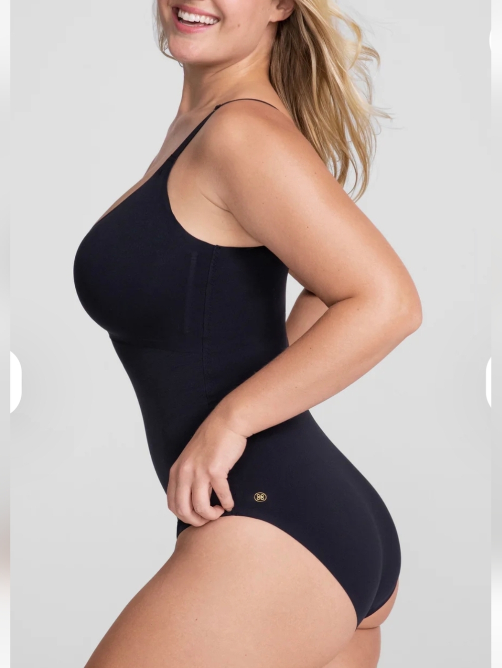 Honeylove Cami Seamless Black Shapewear Bodysuit - Women Intimates Size Medium - Picture 4 of 13